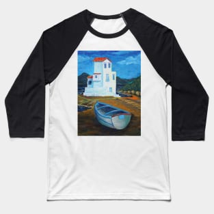 Oil Painting - Harbor of Santa Flavia, Sicily 2011 Baseball T-Shirt